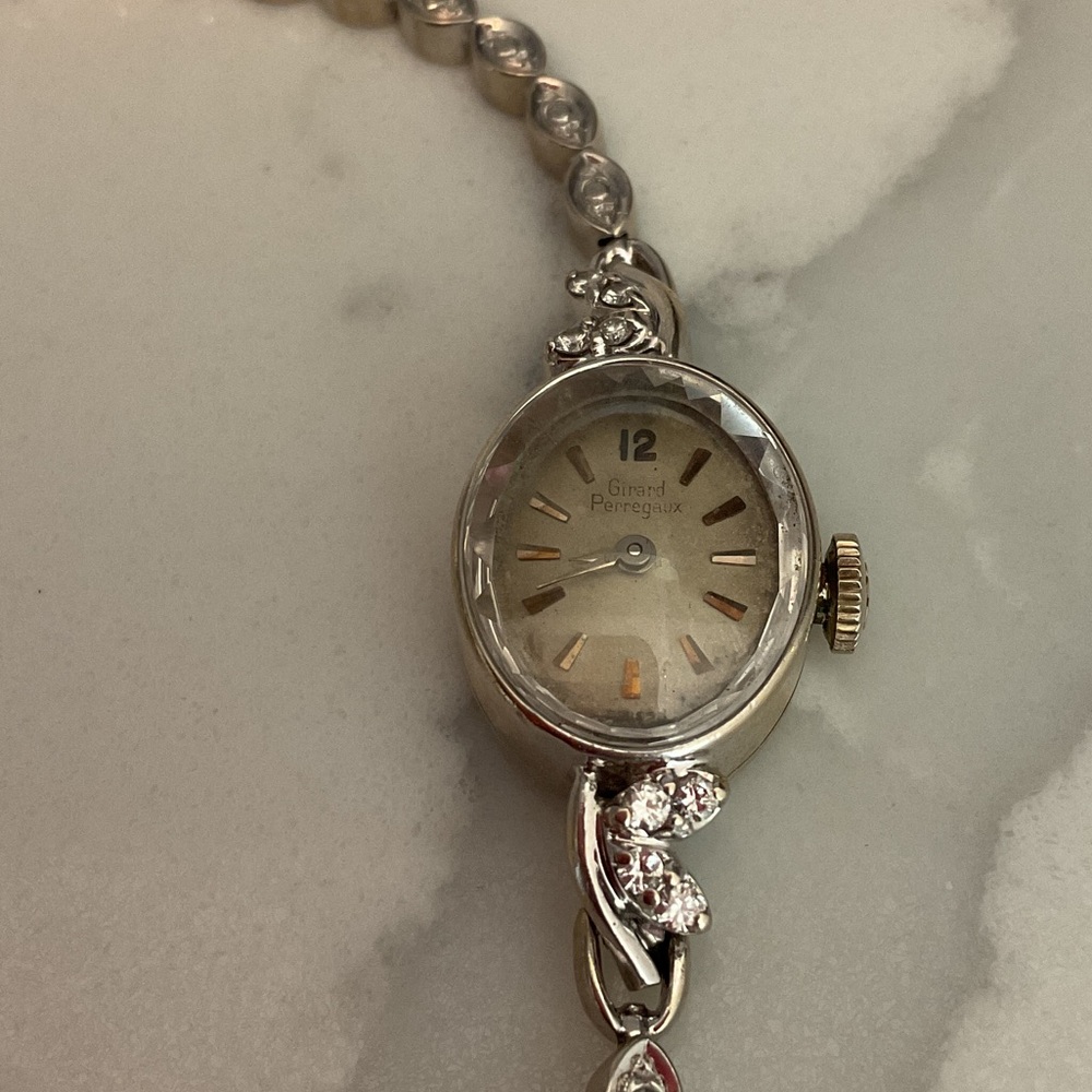 Girard Perregaux 14 kt gold and diamond watch - Picture 6 of 6